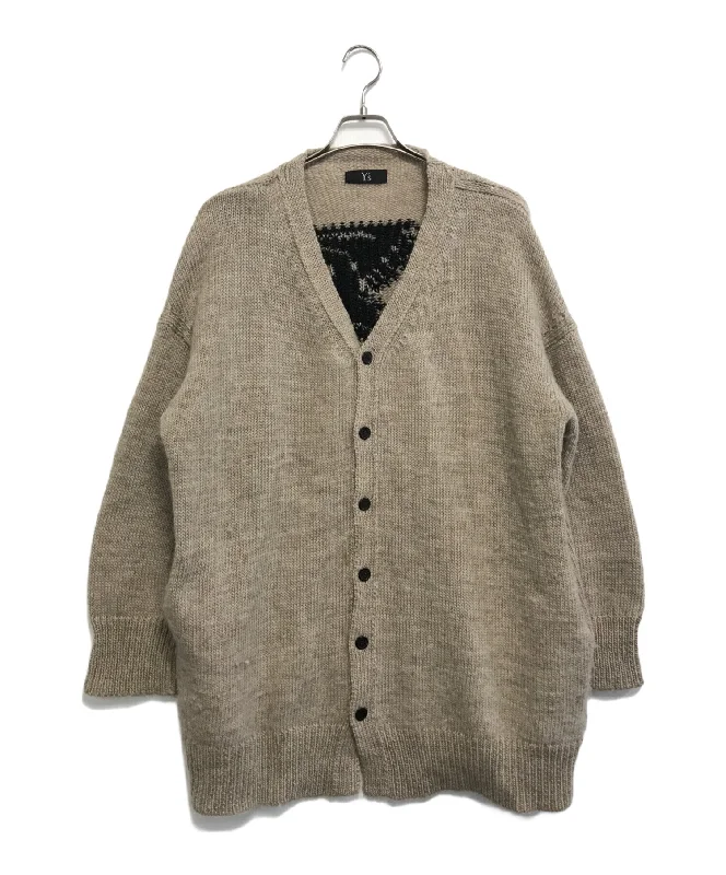 [Pre-owned] Y's UFO Pattern Knit Cardigan YC-K99-980 Mesh Cardigan Canvas Denim