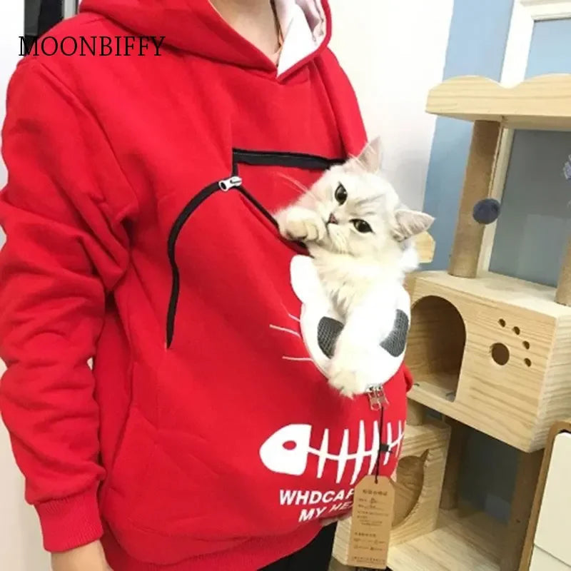 Animal Pouch Hooded Sweatshirt for Men & Women Graphic Hoodie Design Print