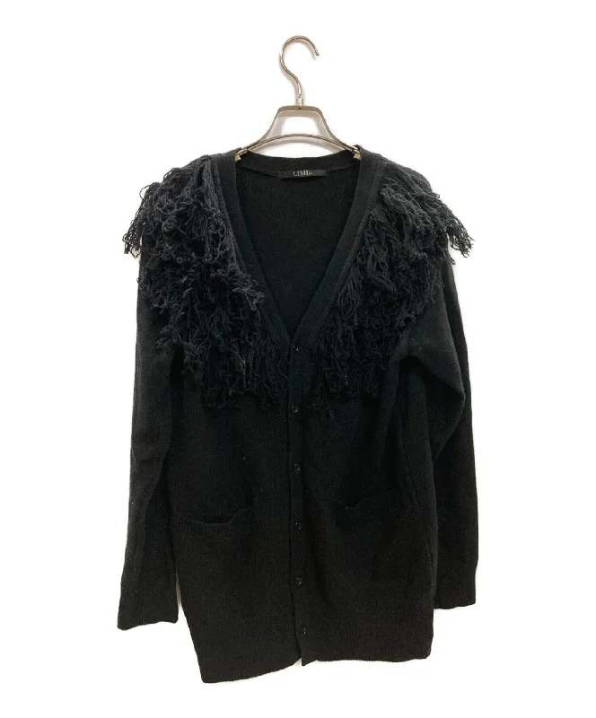 [Pre-owned] LIMI feu fringe cardigan Terry Blend Velvet Blend Canvas Blend