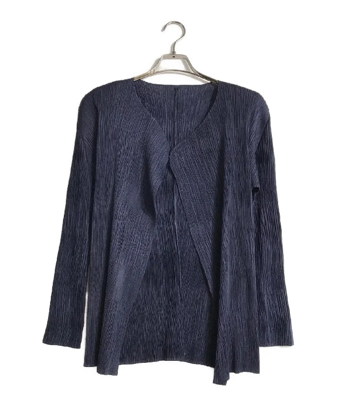 [Pre-owned] PLEATS PLEASE pleated cardigan PP61-J0793 Velvet Chenille Corduroy