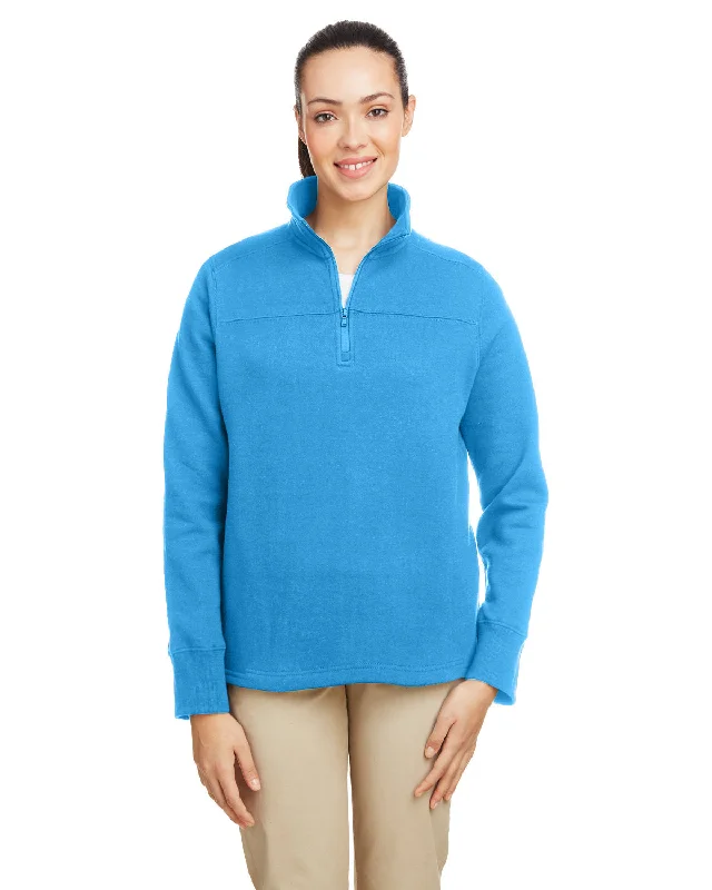 Nautica N17397 Ladies' Anchor Quarter-Zip Pullover Wide Sleeve Pullover