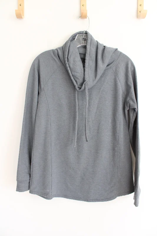 32 Degrees Gray Sweatshirt | S Hoodie with Raglan Sleeves Sporty Comfortable