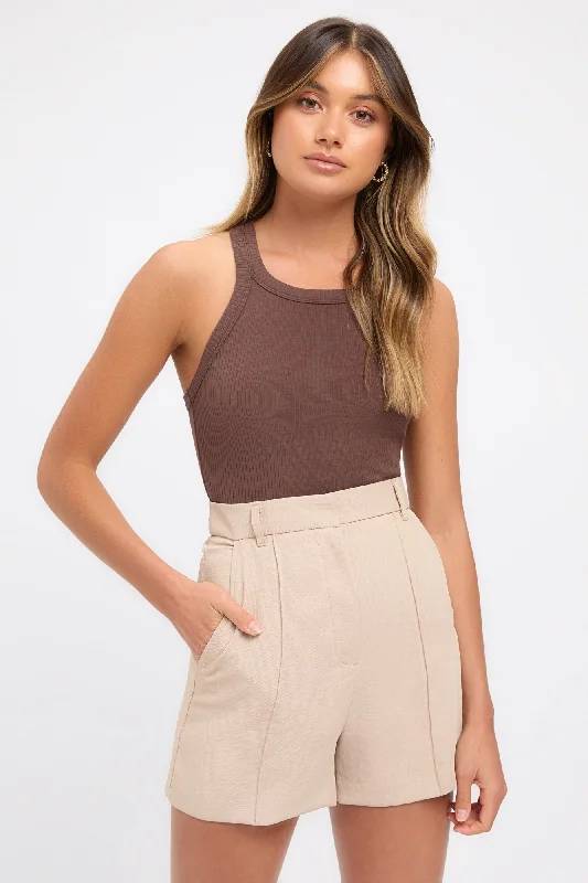 Harlow Racer Tank sheer tank top