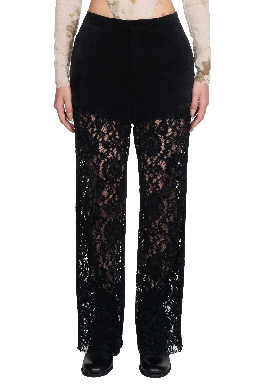 Velvet and Lace Trousers Trousers Custom Made