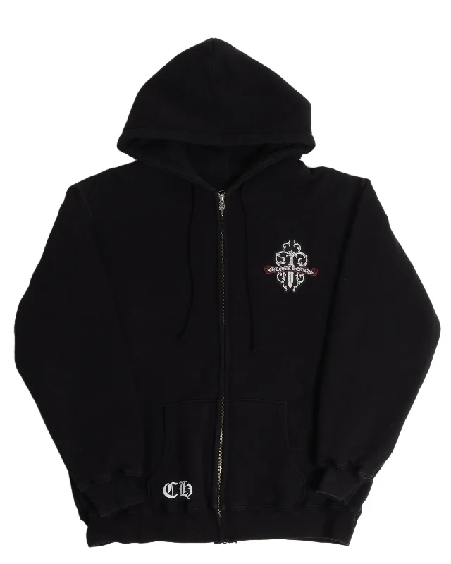 Thermal Zip Up Cross Hoodie Oversized Hoodie Comfort Casual