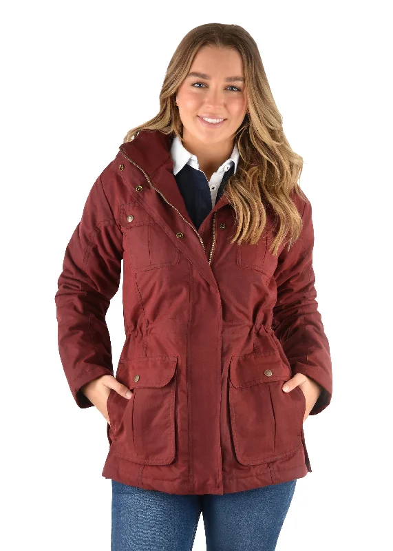 Thomas Cook Ladies HazelBrooke Oilskin Jacket- T2W2717067 Faux Fur Fabric Real Fur Fabric Shearling Fabric