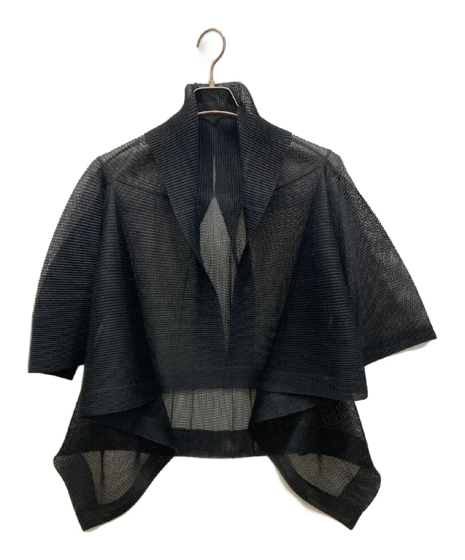 [Pre-owned] PLEATS PLEASE Back box pleated cardigan PP43-F0253 Wool Cardigan Cotton Cardigan Cashmere Cardigan