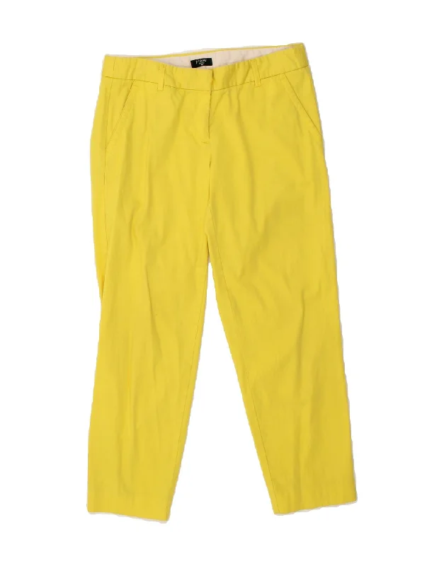 J. CREW Womens Tapered Chino Trousers W30 L25 Yellow Cotton Trousers Brand Named