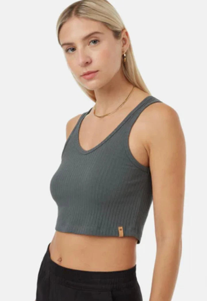 10TREE RIB CROPPED FITTED TANK fashionable tank top