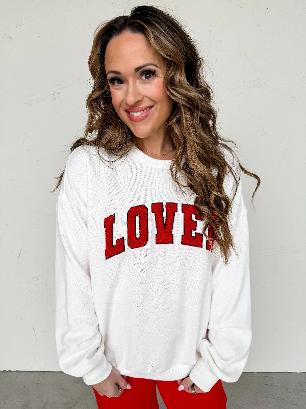 [Z Supply] Oversized Lover Sweatshirt-Vanilla Ice Hoodie with Typography Text Message