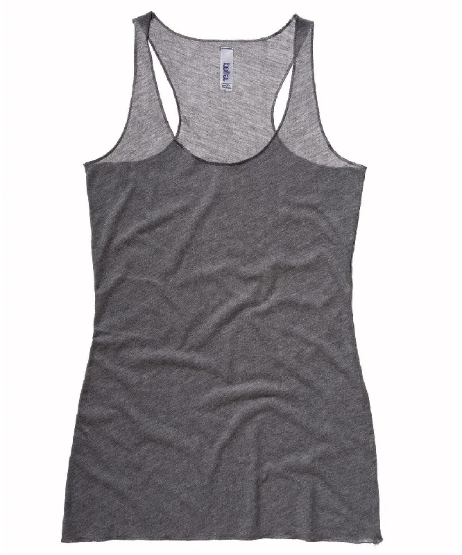 Grey Triblend - Triblend racerback tank top black tank top