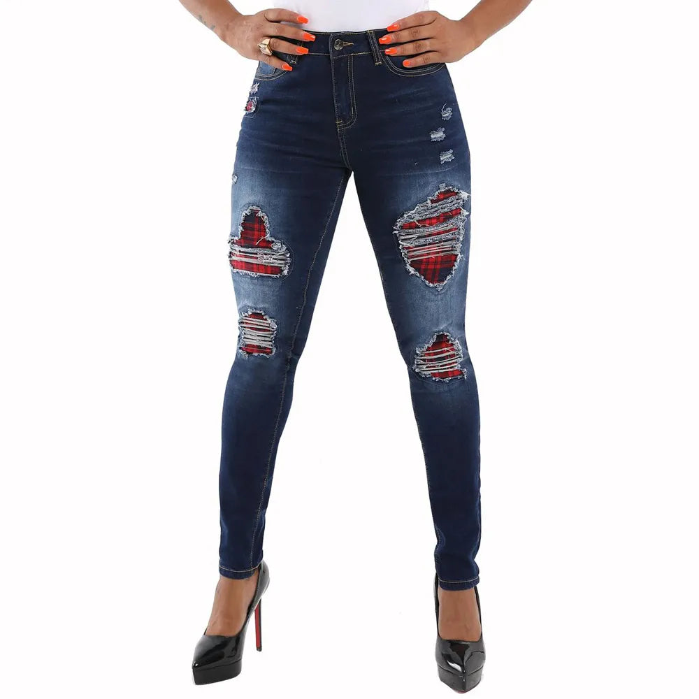 Ripped Jeans Women Casual Pencil Pants Distressed Ladies Push Up Slim Denim Trousers Torn Broken Streetwear Outfit Plus Size Trousers Review Highly