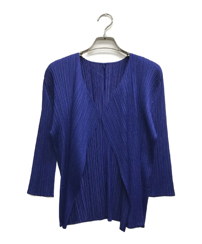 [Pre-owned] PLEATS PLEASE Pleated Topper Cardigan PP43-J0166 Fitted Slim Tailored