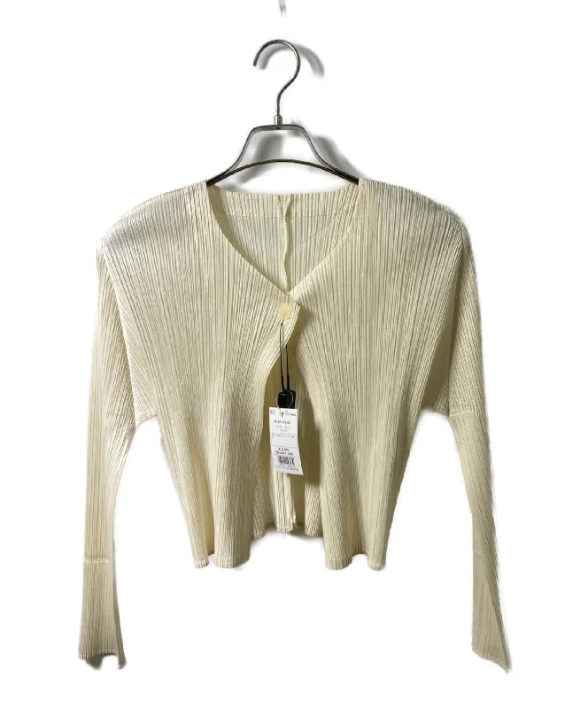 [Pre-owned] PLEATS PLEASE pleated cardigan PP01-J0226 Cashmere Blend Cotton Blend Poly Blend