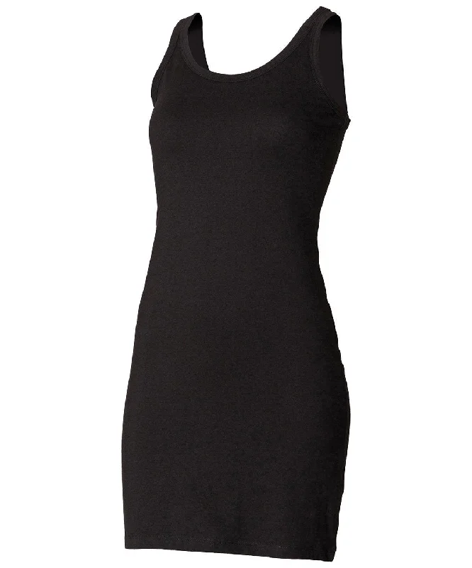 Black - Extra long stretch tank long tank top