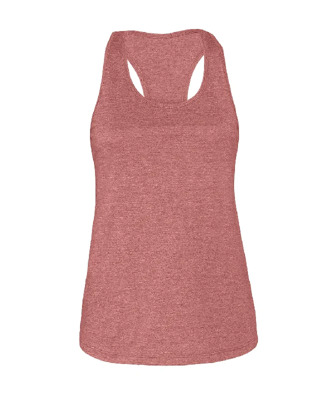 Heather Mauve - Women's Jersey racer back tank silver tank top