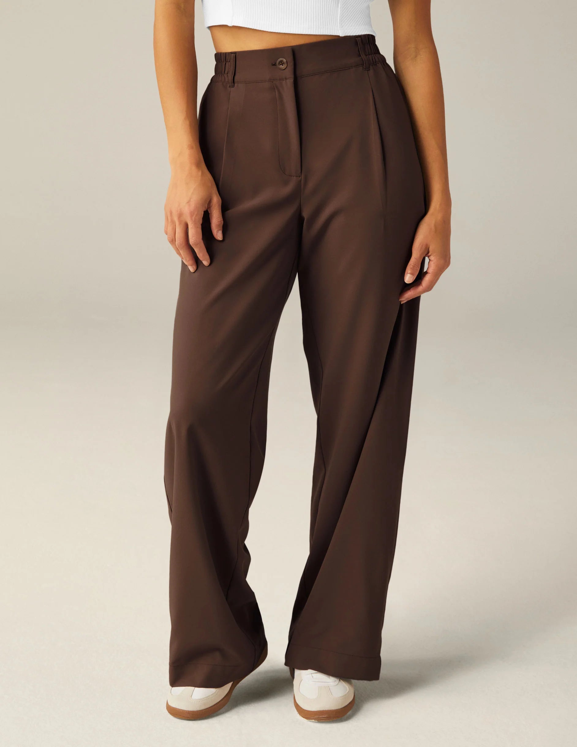 Status Wide Leg Trouser Espresso Trousers Seasonal Trendy