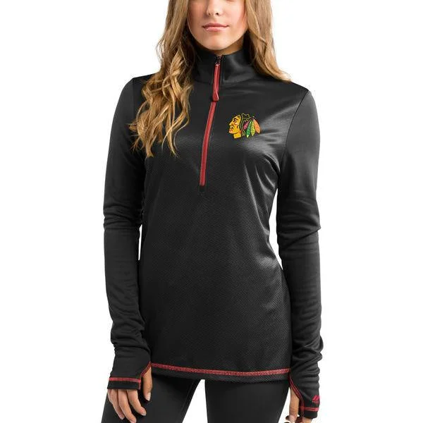 Women's Chicago Blackhawks Back Checking Track Jacket Elasticated Jacket Padded Jacket Insulated Jacket