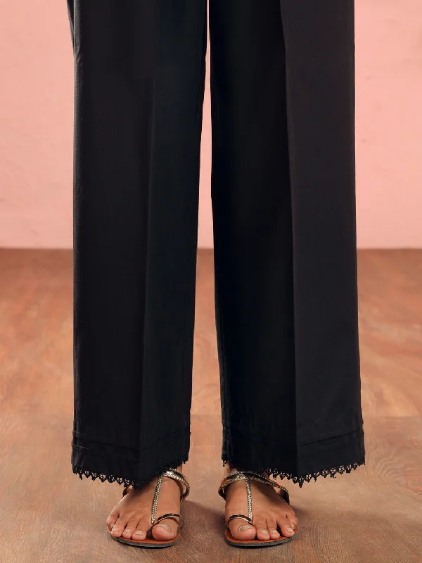 Black Cambric Trousers - AL-T-724 Trousers Formal Black