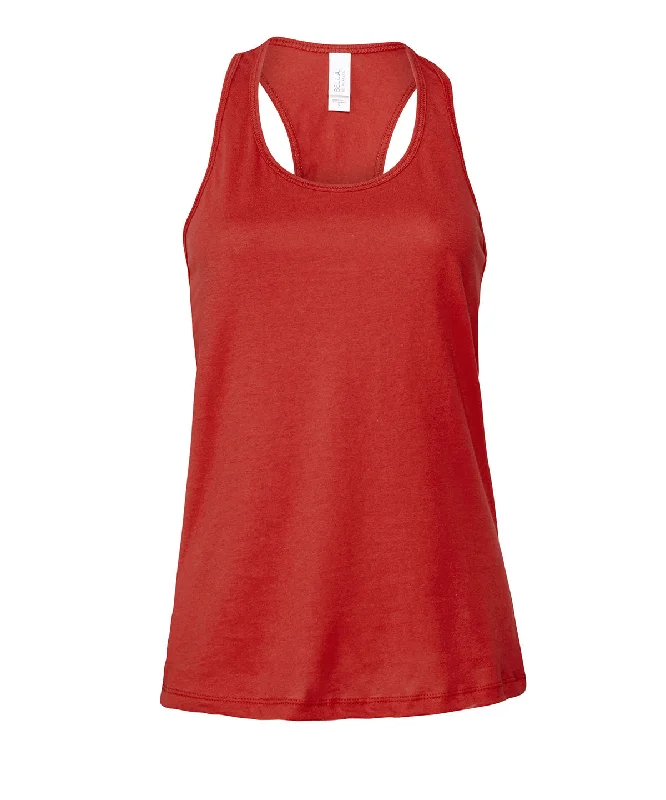 Red - Women's Jersey racer back tank coral tank top