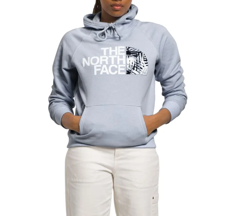 The North Face Womens Half Dome Pullover Hoodie Sweatshirt Short Puff Sleeve