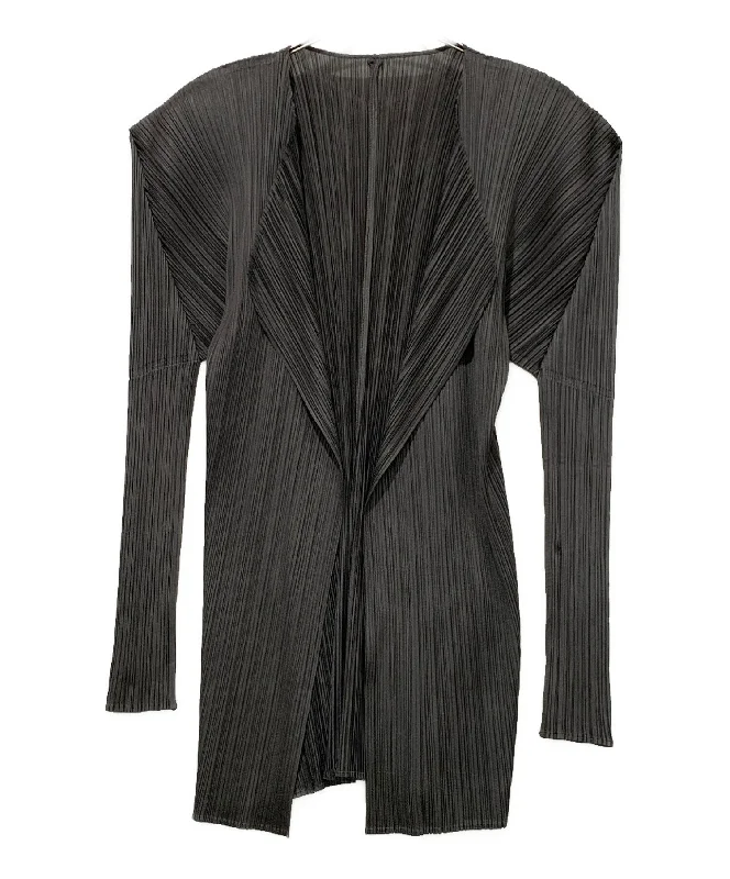 [Pre-owned] PLEATS PLEASE pleated cardigan PP05-JO001 Hooded Caped Shawl Collar