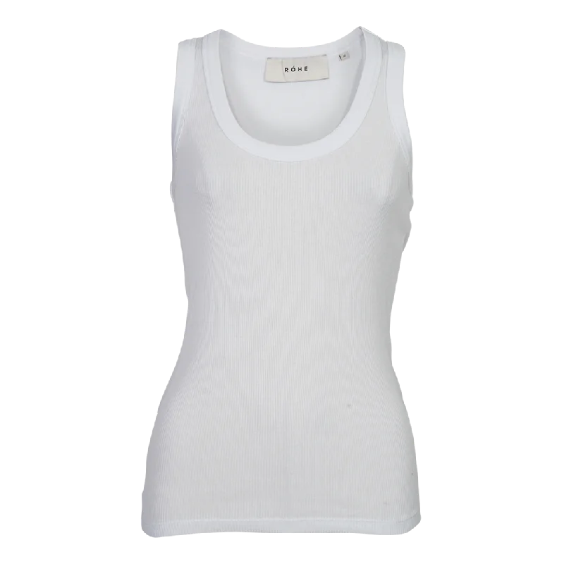 White Cotton Tanktop chic tank top