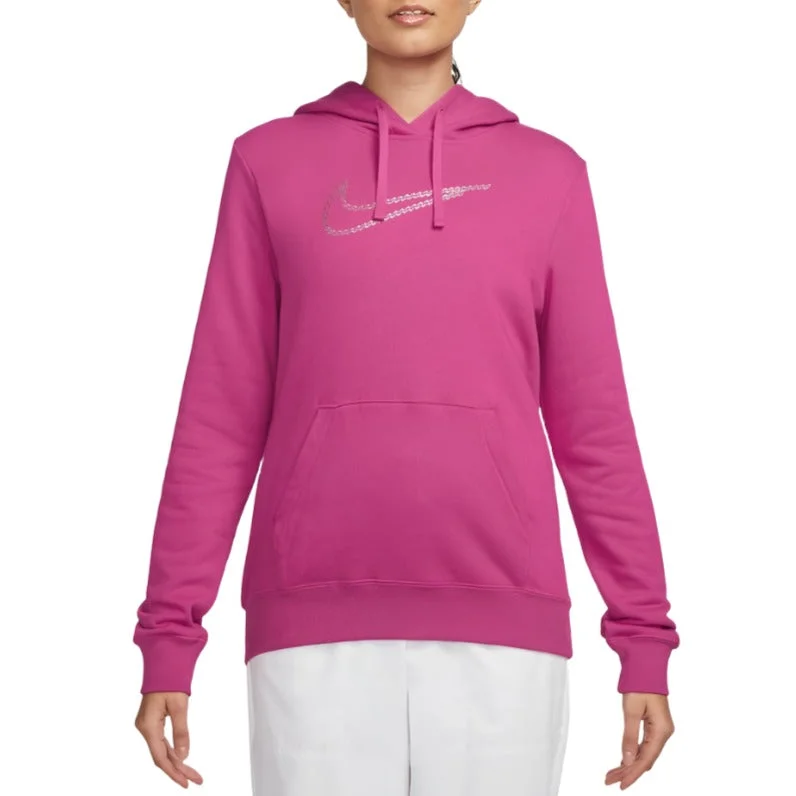 Nike Womens Fleece Pullover Hoodie Boat Neck Sweater