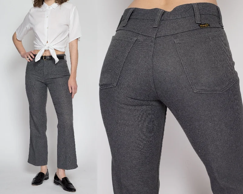 29x28 70s Wrangler Grey Bootcut Trousers Unisex Trousers Lace Delicate