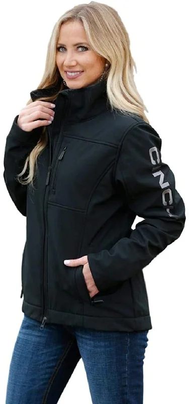 Cinch Ladies Larissa Bonded Jacket - Black - MAJ9866002 Zippered Front Buttoned Front Snap Front