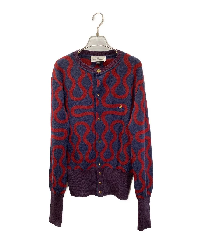 [Pre-owned] Vivienne Westwood SQUIGGLE LADY CARDI LIGHT/Jacquard Cardigan Plaid Cardigan Polka Dot Checkered