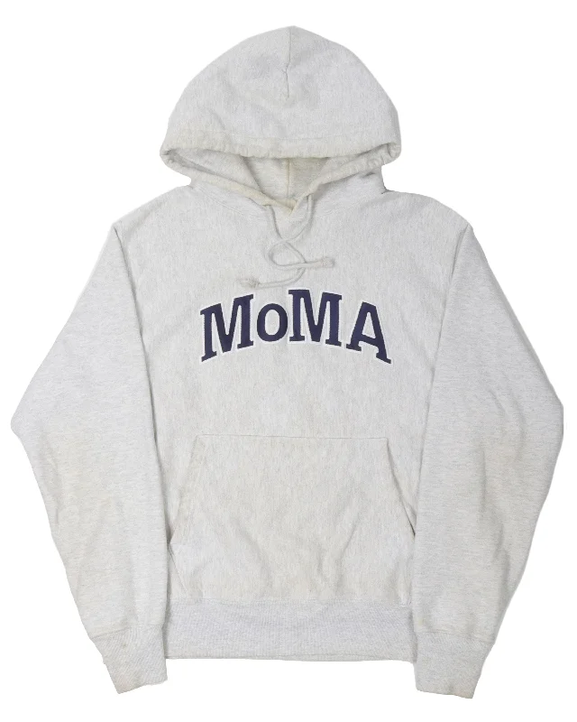 MOMA Hoodie Hoodie with Ribbed Neckline Snug Warm