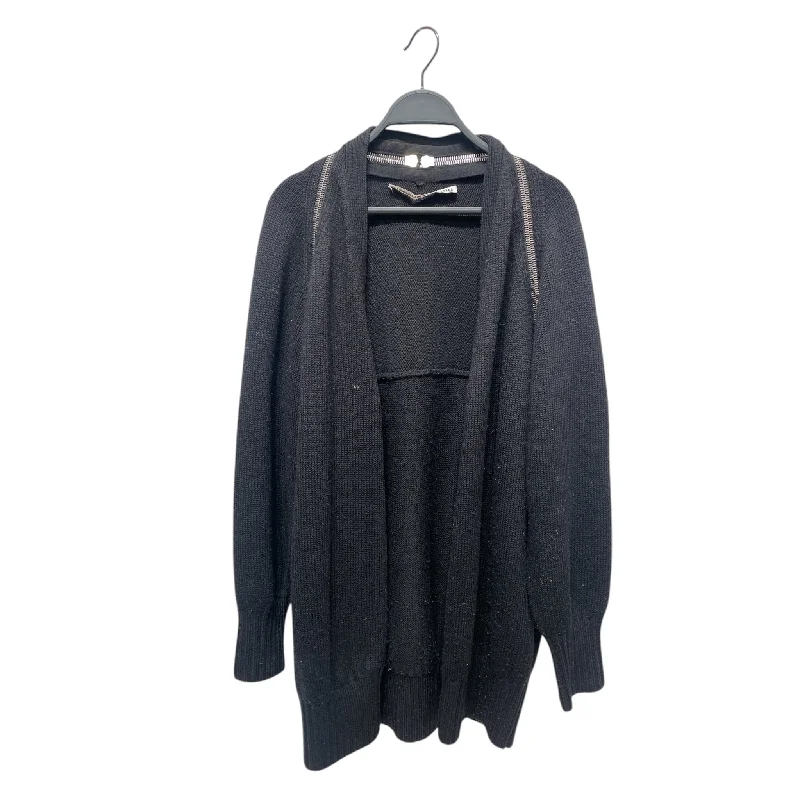 Alexander Wang/Cardigan/L/Wool/BLK/Shoulder Zip Velvet Chenille Corduroy