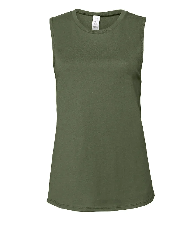 Military Green - Women's Jersey muscle tank glitter tank top