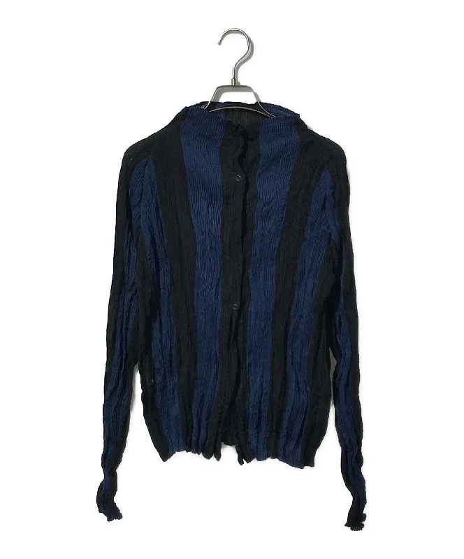 [Pre-owned] ISSEY MIYAKE pleated cardigan IM34FJ729 Cotton Fabric Linen Fabric Terry Fabric