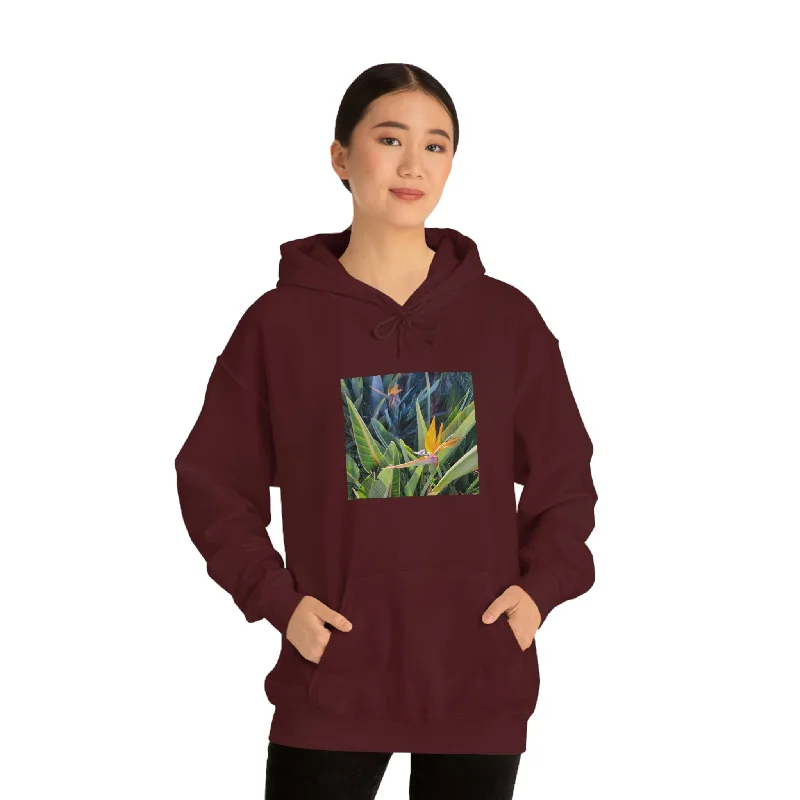 Island Style Bird of Paradise Unisex Heavy Blend™ Hooded Sweatshirt Hoodie with Set-In Sleeves Structured Classic