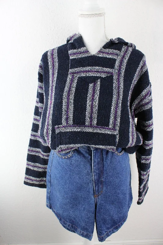 Vintage Purple Stripe Pullover (L) Sarouel Sleeve Pullover