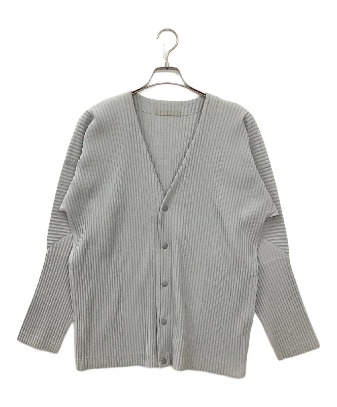 [Pre-owned] HOMME PLISSE ISSEY MIYAKE Pleated V-Neck Cardigan Open Front Closed Front Wrap Front