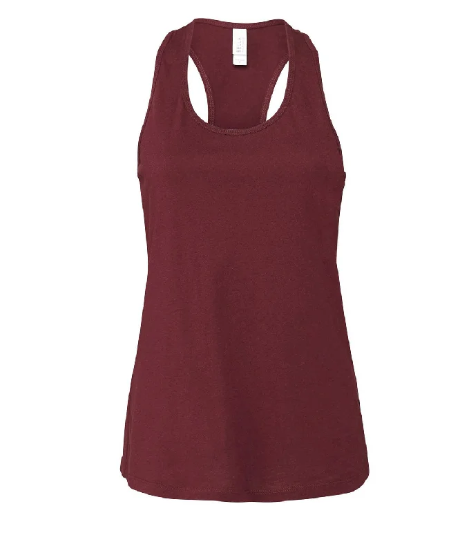 Maroon - Women's Jersey racer back tank charcoal tank top