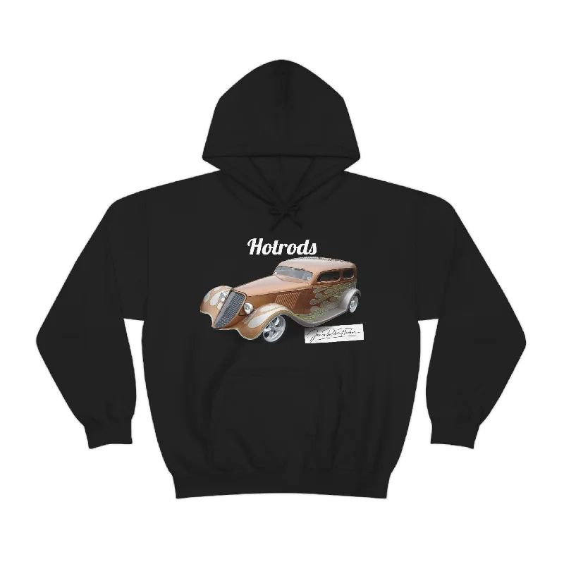 Hotrods Signature Unisex Heavy Blend™ Hooded Sweatshirt Cotton Hoodie Fleece Lining Warmth