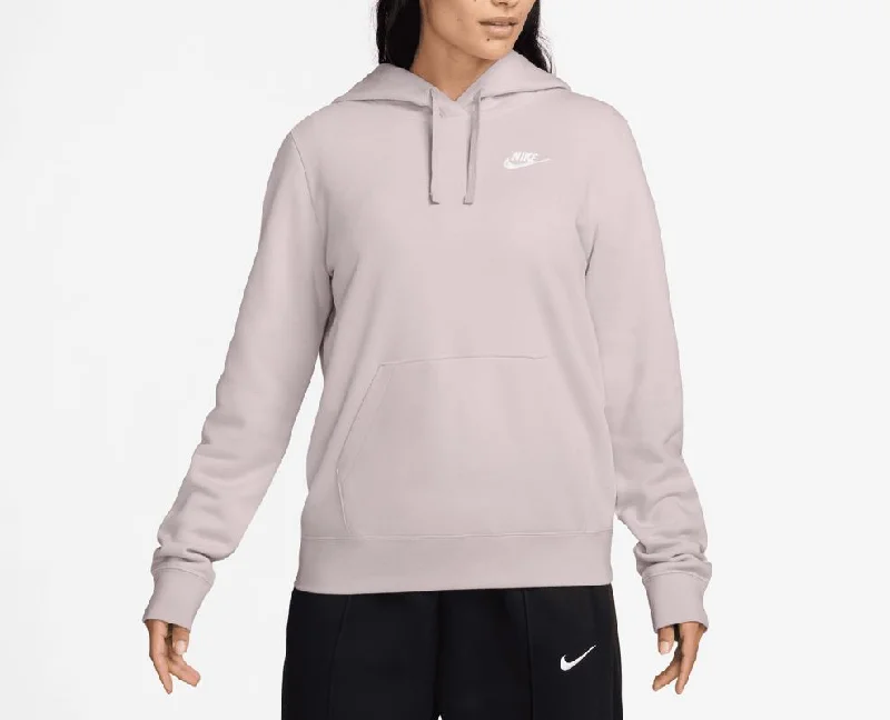 Nike Womens NSW Club Fleece Pullover Hoodie Wrist Length Sleeve