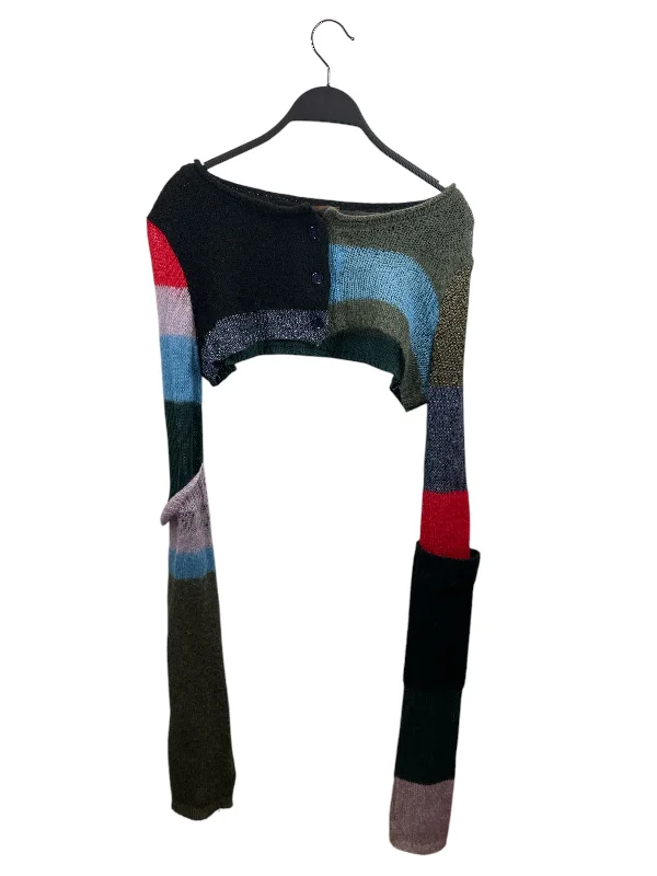 Heaven By Marc Jacobs/Cardigan/S/Wool/MLT/cropped cardigan/color block Thin Thick Dense