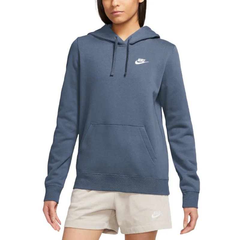 Nike Womens Sportswear Club Fleece Pullover Hoodie Sweatshirt Halter Neck Top