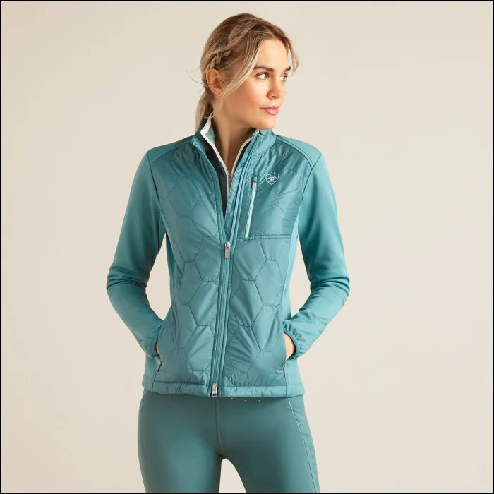 Ariat Womens Fusion Insulated Jacket - Brittany Blue Toggled Jacket Drawstring Jacket Belted Jacket