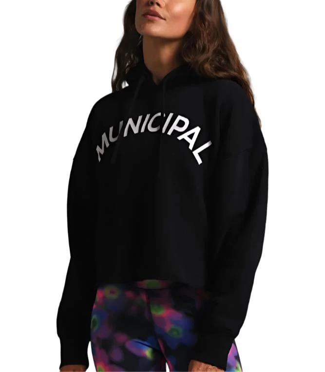 Municipal Womens Origin Pullover Hoodie Sweatshirt Flare Sleeve Stylish