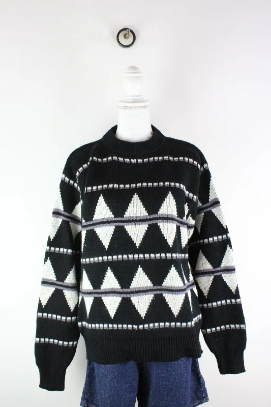 Vintage Sweater Graphix Pullover (M) Slouchy Comfort Pullover