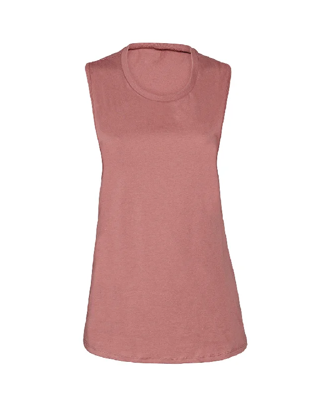 Mauve - Women's Jersey muscle tank sequin tank top