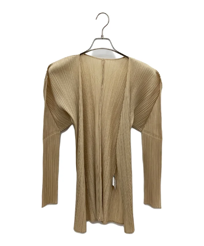 [Pre-owned] ISSEY MIYAKE pleated cardigan PP05-J0607 Zippered Buttoned Snapped