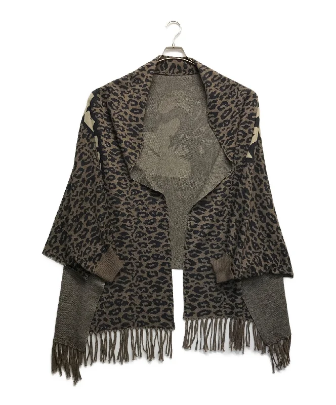 [Pre-owned] Hysteric Glamour MAIDEN LOGO Jacquard Shawl Cardigan Shawl Cardigan 01233ND01 Asymmetrical,ymmetric Pencil Cardigan