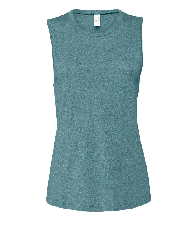 Heather Deep Teal - Women's Jersey muscle tank casual tank top